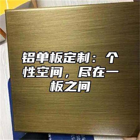 铝单板定制：个性空间，尽在一板之间