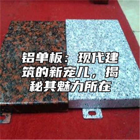 铝单板：现代建筑的新宠儿，揭秘其魅力所在
