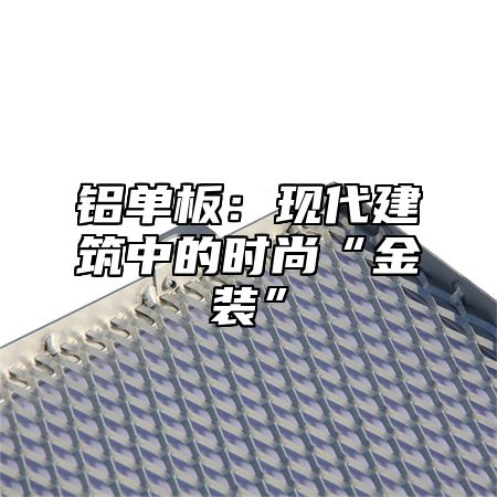 铝单板：现代建筑中的时尚“金装”